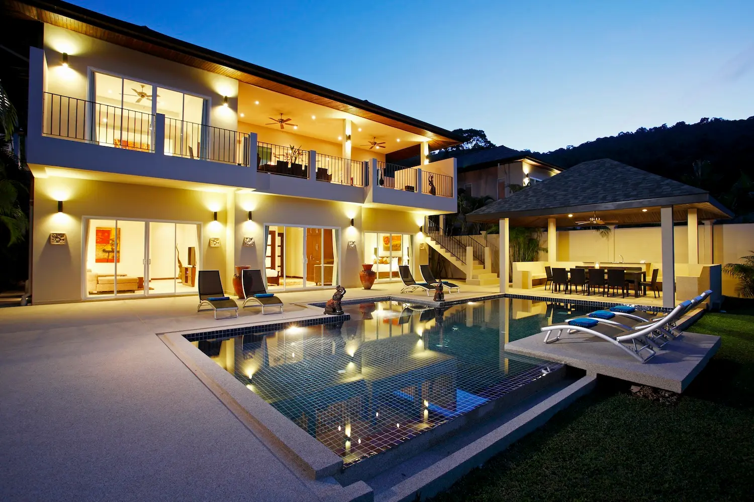Amber Villa — Pool at night