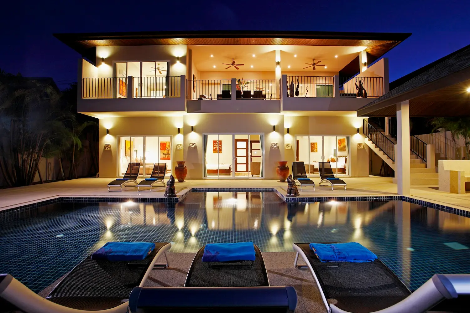 Amber Villa — Pool at night