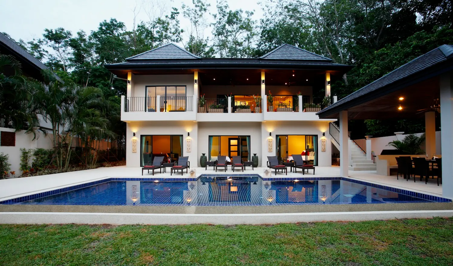 Coral Villa — Pool at night