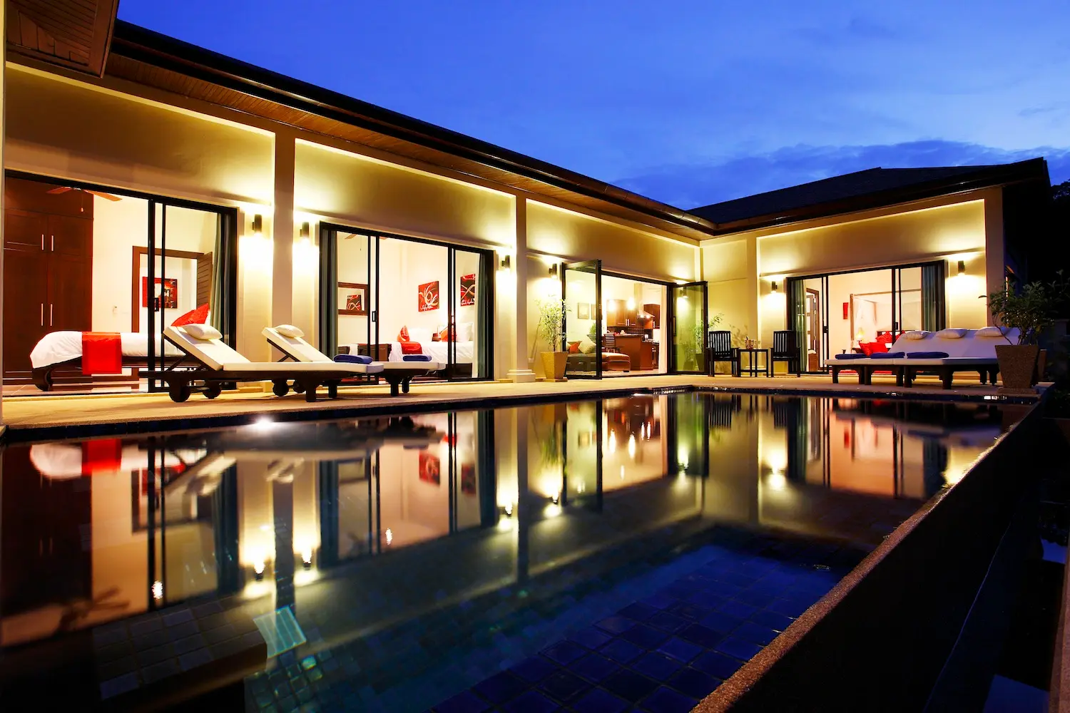 Crystal Villa — Villa at night