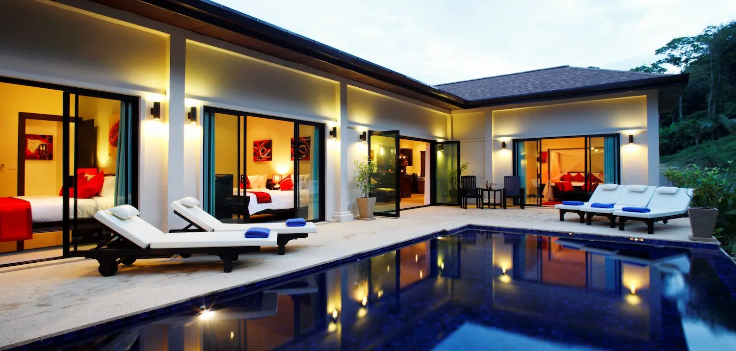 Crystal Villa — Villa at night