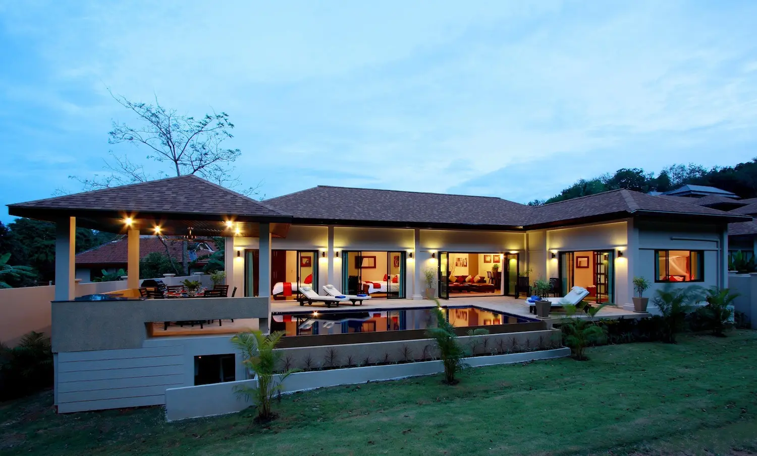 Crystal Villa — Villa at night