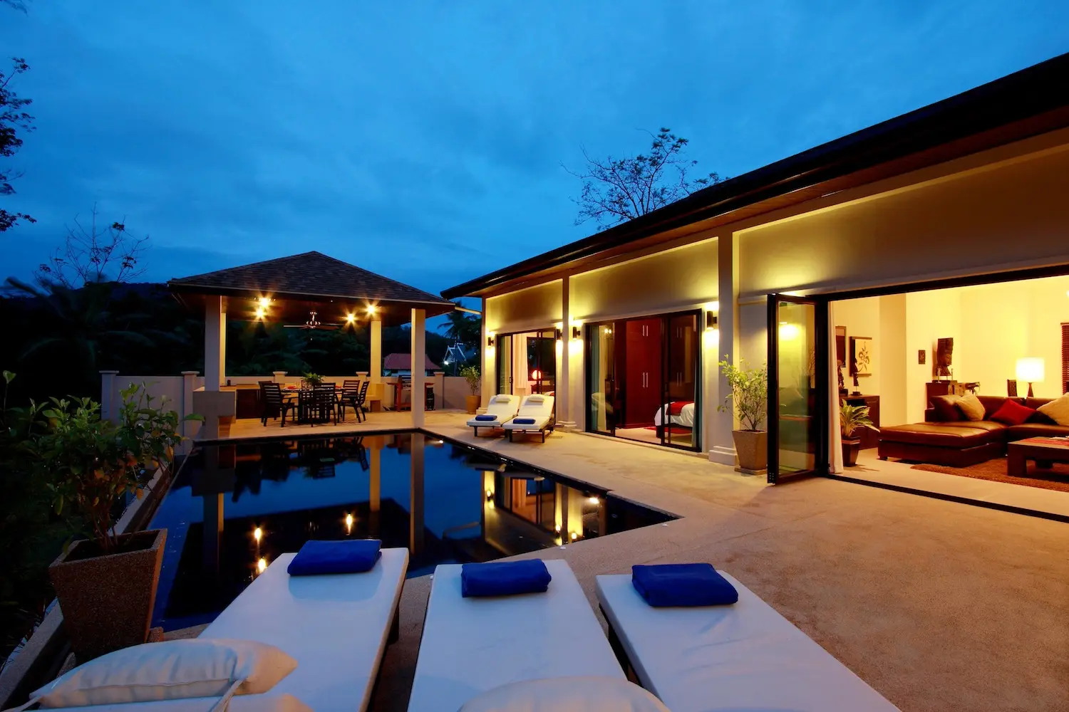 Crystal Villa — Villa at night