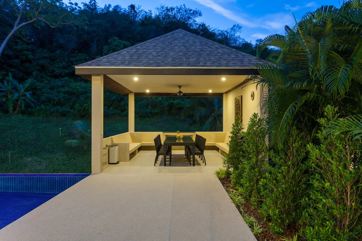 Gold Villa — Villa at night