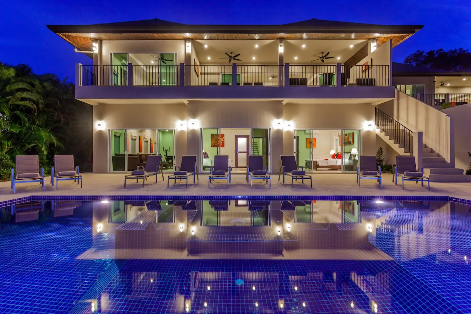 Ivory Villa — Villa at night