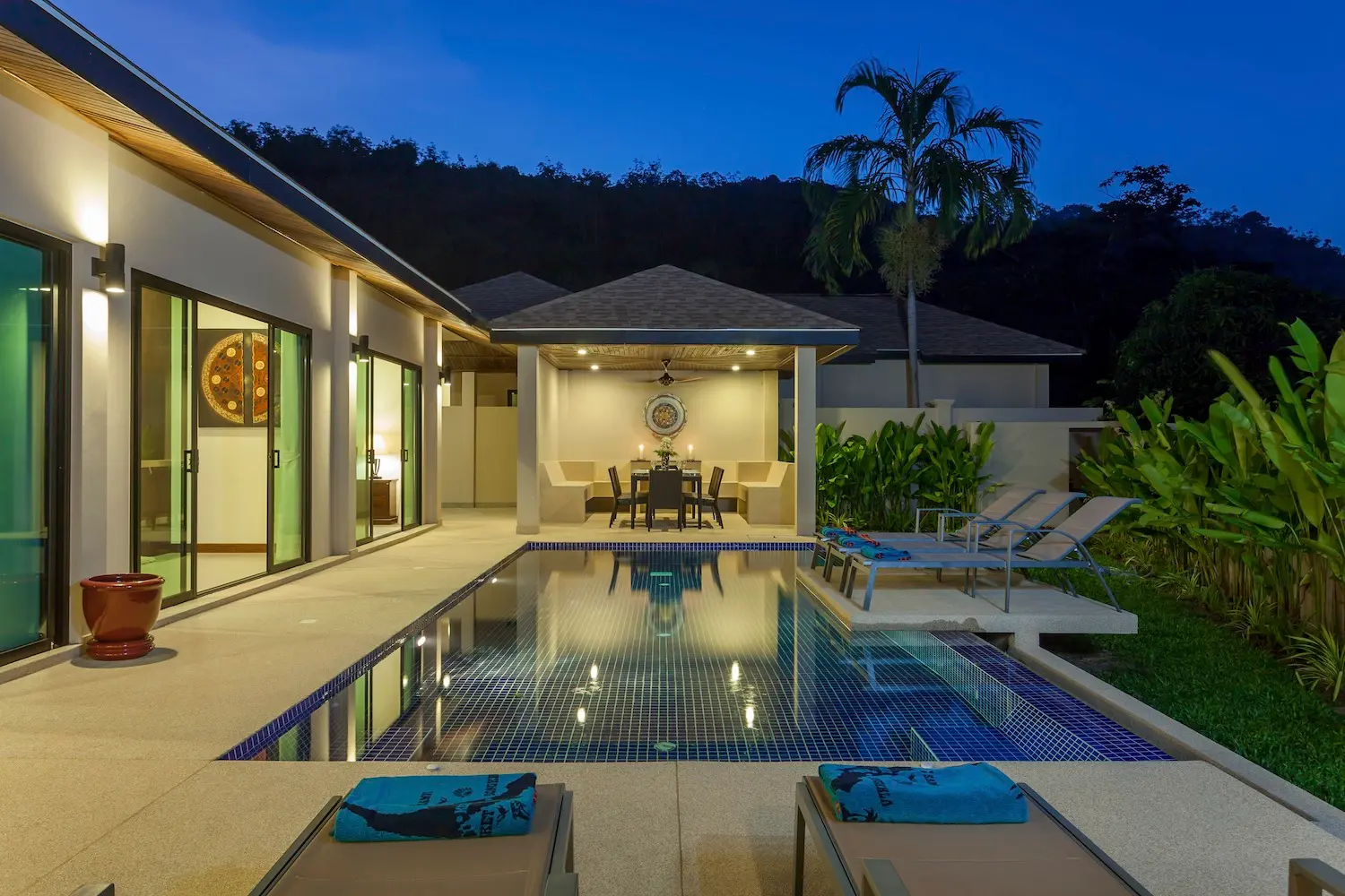 Ruby Villa — Pool at night