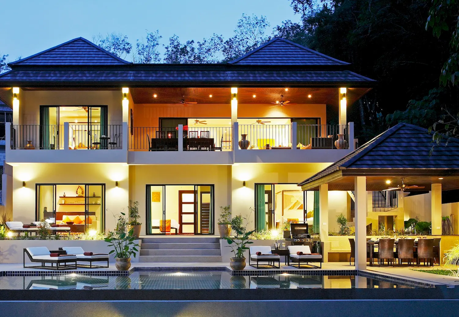 Sunstone Villa — Pool at night