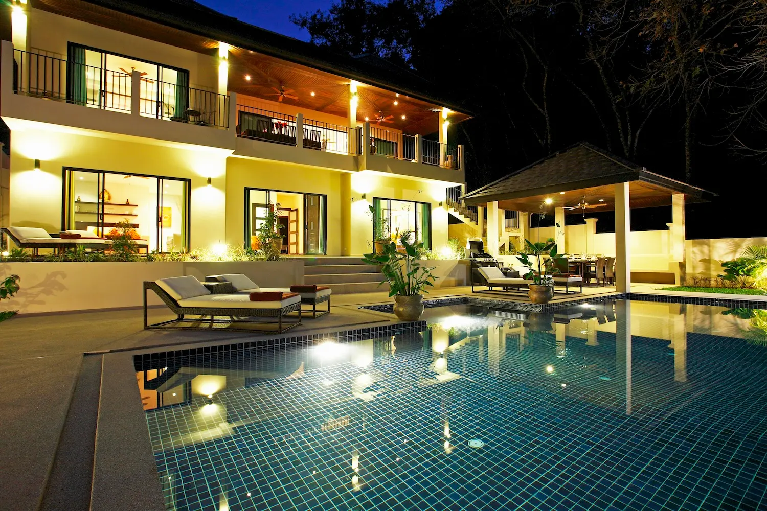 Sunstone Villa — Pool at night